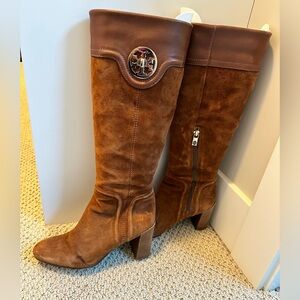 Tory Burch Suede Leather Knee-High Boots - Size 7M